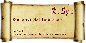 Kucsora Szilveszter névjegykártya