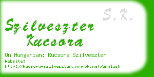 szilveszter kucsora business card